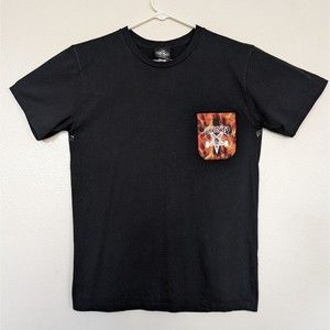 Vtg THRASHER Pocket Tee Men's Medium With Baphomet Logo Made In USA T-Shirt Y2K